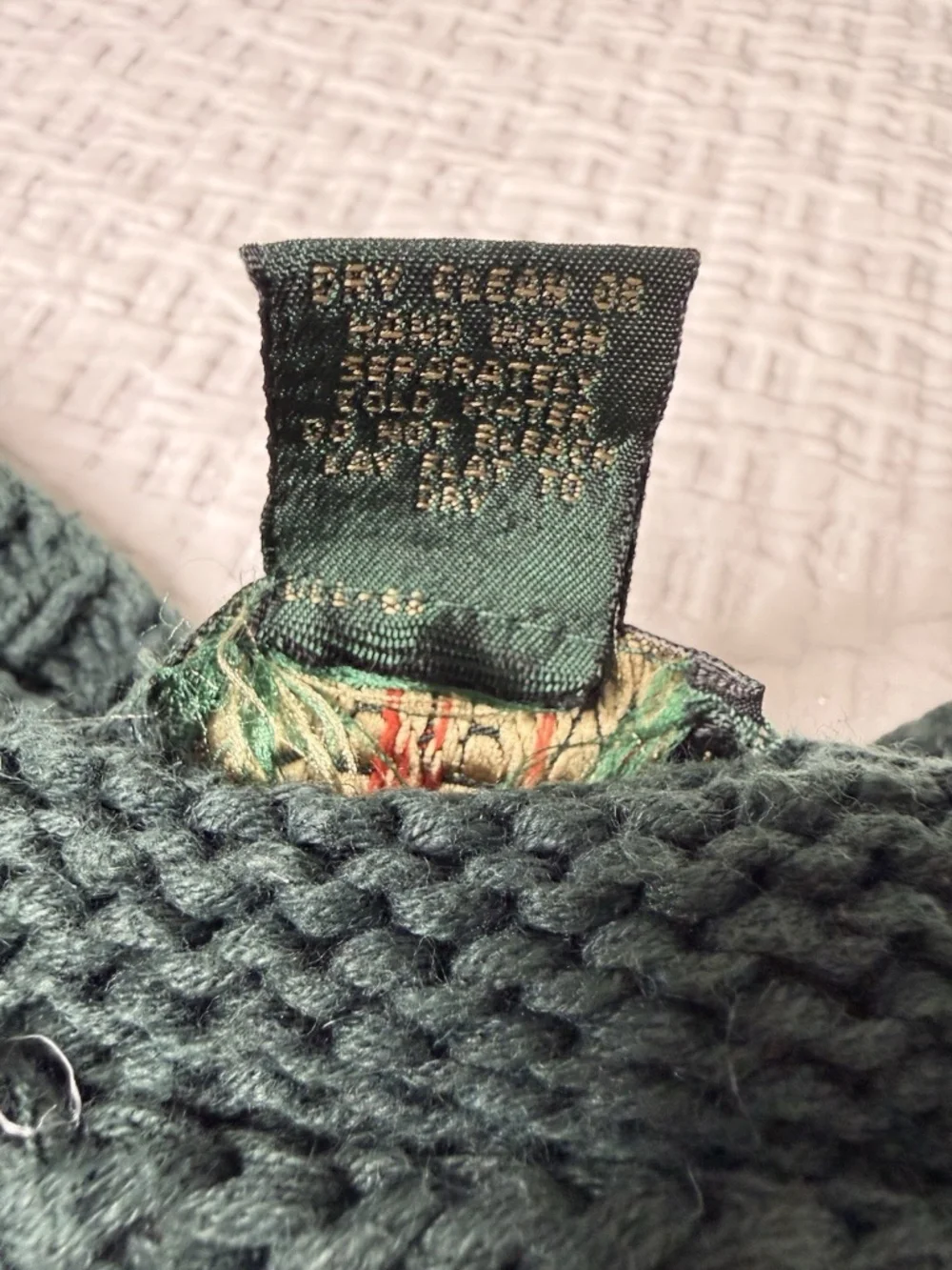 VTG J Crew Oarsman Sweater Sz L Linen Cotton Heavy Knit Fisherman Southwestern